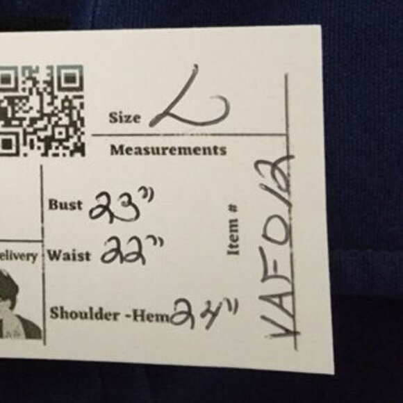 Vintage Marjorie Hamilton Blue Button Up Blouse Size L - Picture 8 of 8